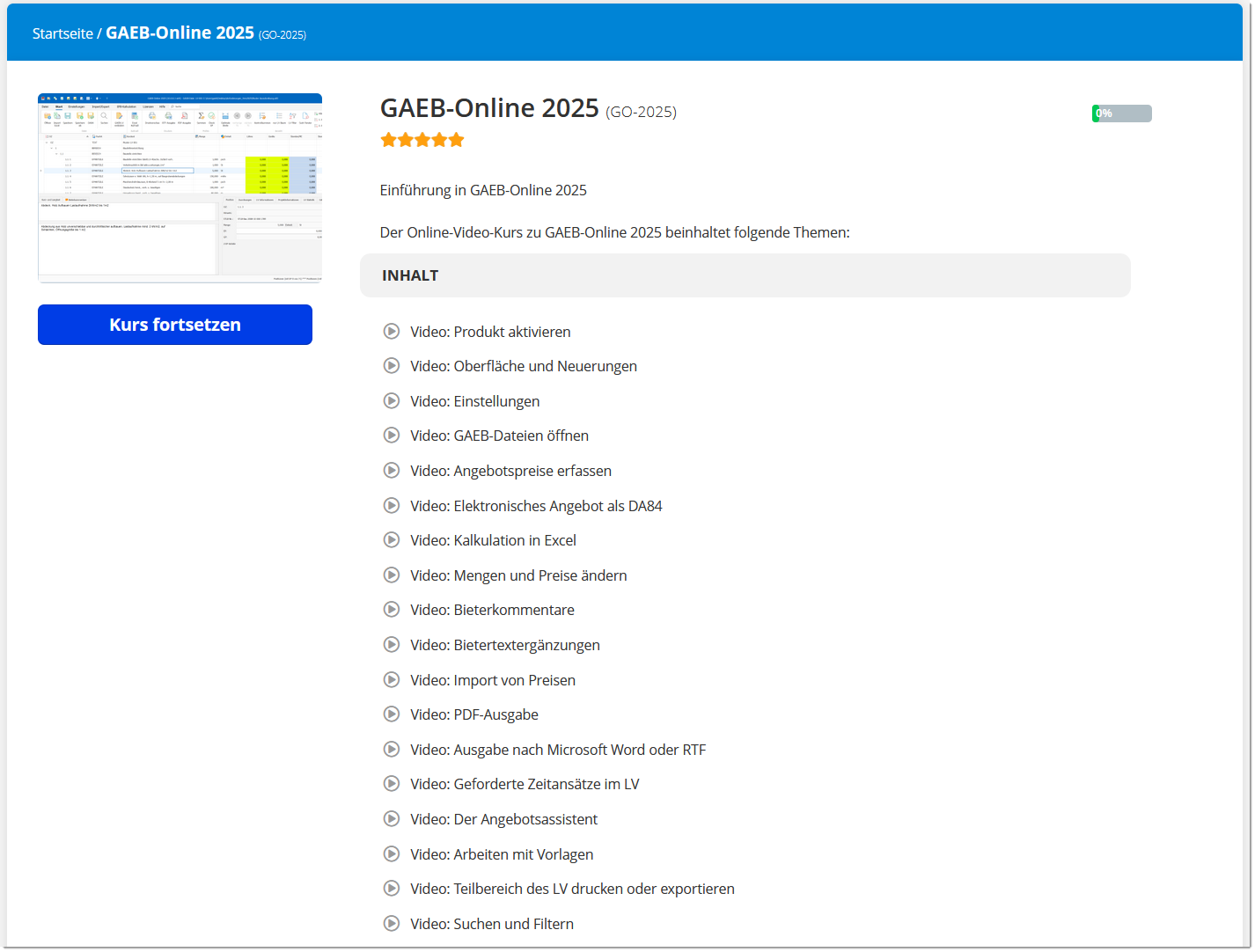 Schulung per Online-Video-Kurs